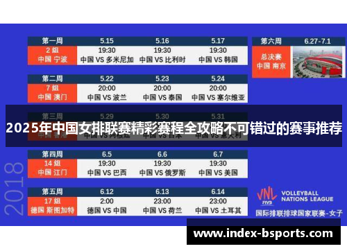 2025年中国女排联赛精彩赛程全攻略不可错过的赛事推荐